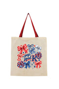Bow Design Cotton Canvas Large Tote