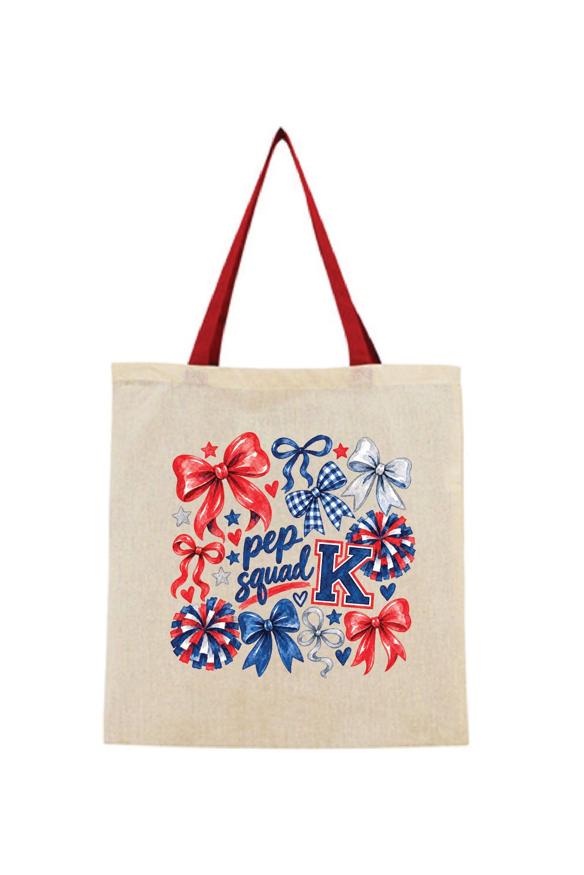 Bow Design Cotton Canvas Large Tote