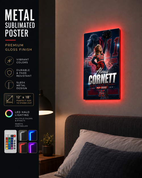 Custom LED Metal Player Poster Wall Mount