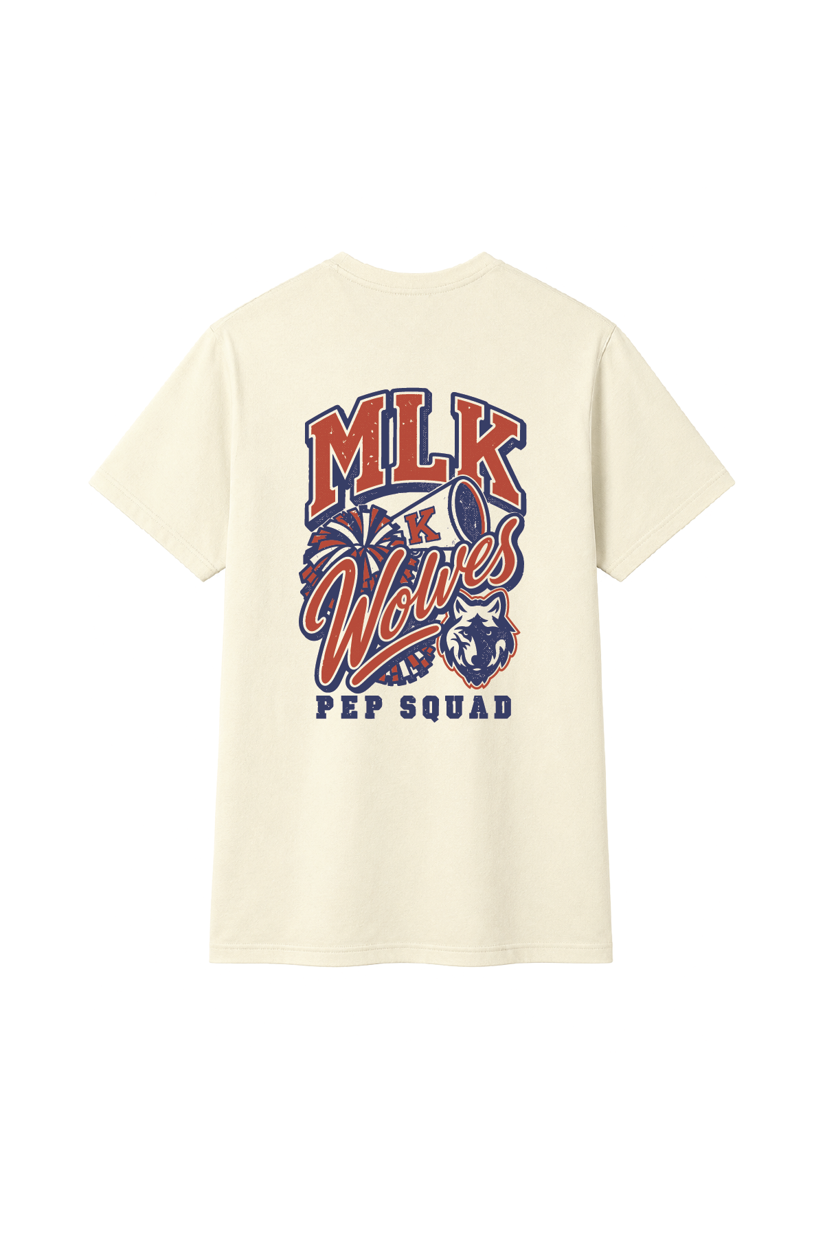 Throw Back King High School Pep Squad Graphic T-Shirt