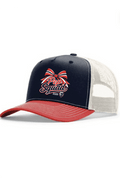 Red White and Blue King High School Pep Squad Hat
